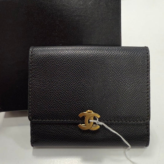 Chanel Caviar Leather Wallet in Black - Preloved Series 5 FM9012