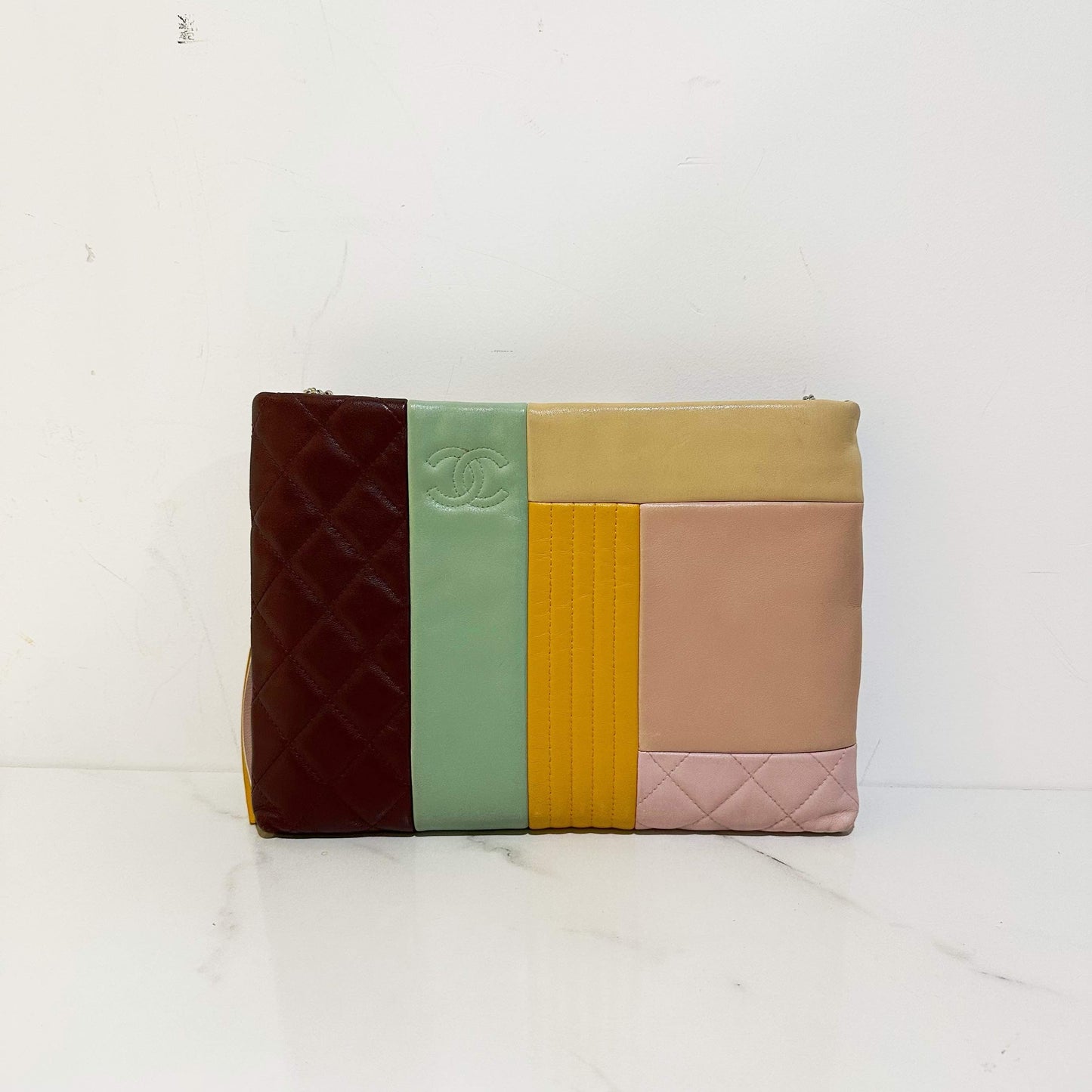 Chanel Patchwork Leather Shoulder Bag in Multicolor - Preloved