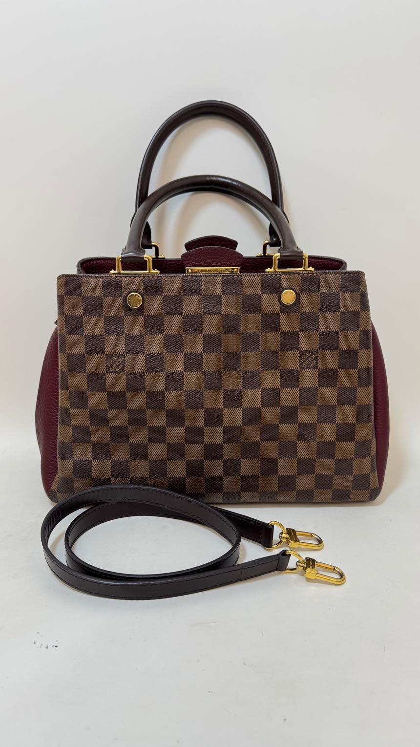 Louis Vuitton Damier Ebene 2way Shoulder Bag in Brown