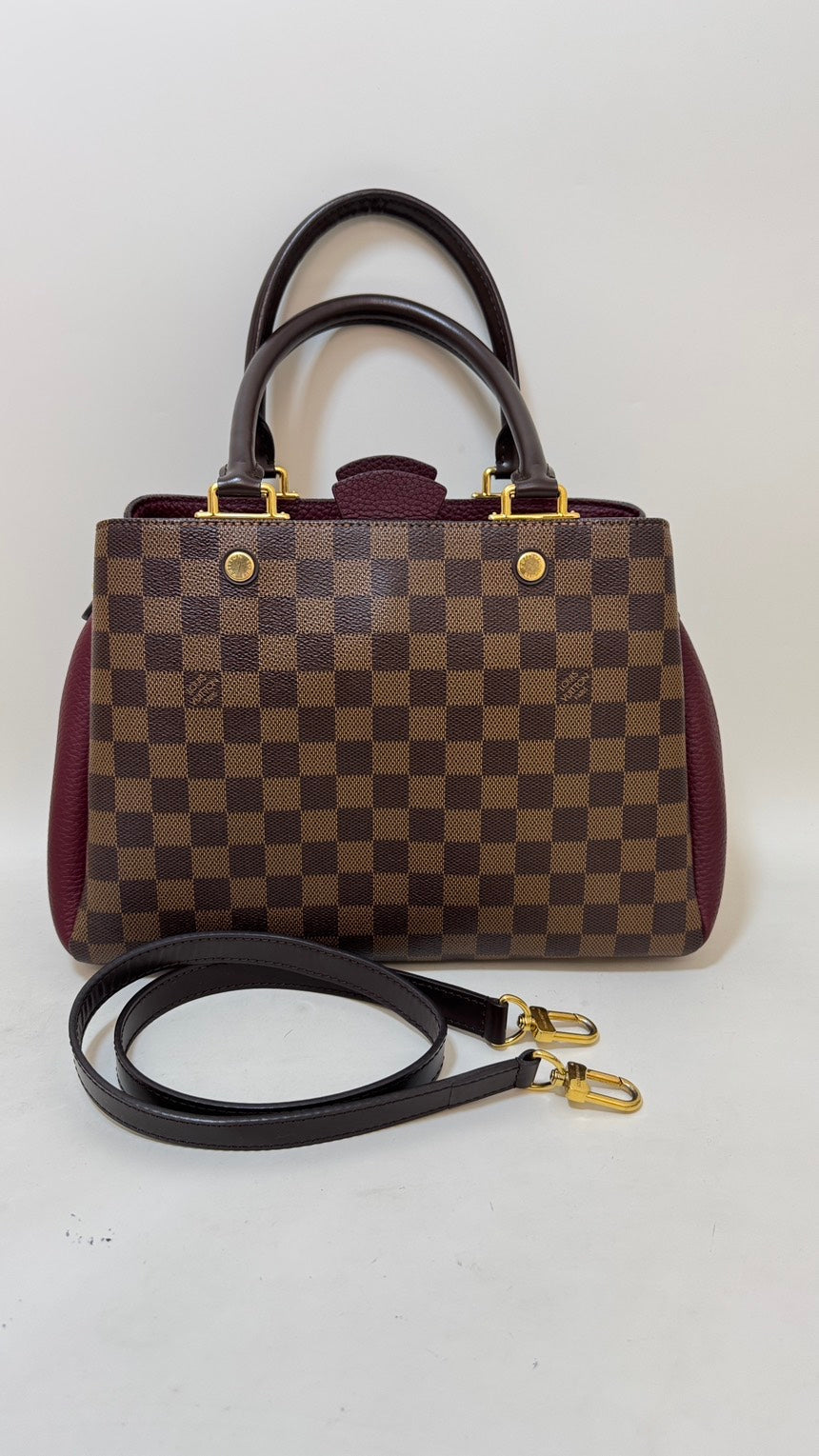 Louis Vuitton Damier Ebene 2way Shoulder Bag in Brown