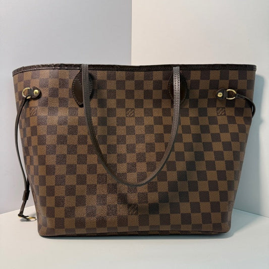 Louis Vuitton Neverfull Damier Ebene Tote - Brown Checkered Canvas Handbag