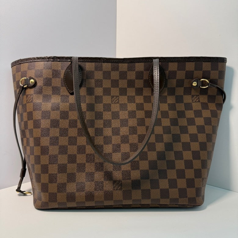 Louis Vuitton Neverfull Damier Ebene Tote - Brown Checkered Canvas Handbag