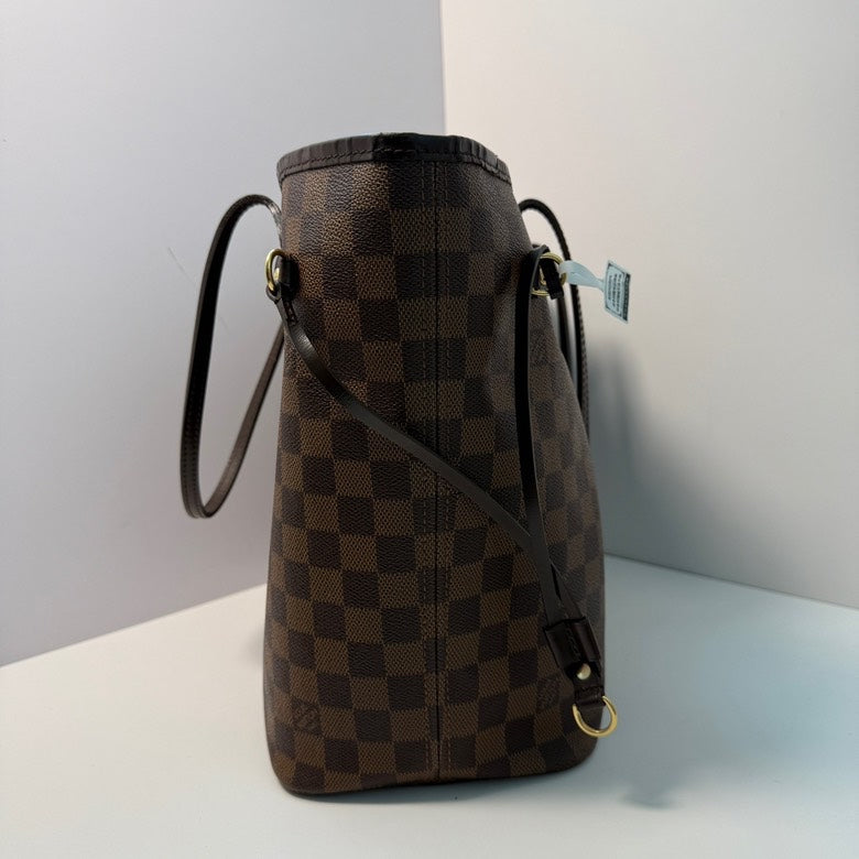 Louis Vuitton Neverfull Damier Ebene Tote - Brown Checkered Canvas Handbag