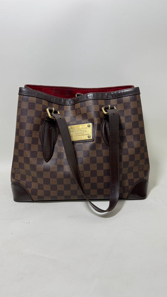 Louis Vuitton Damier Ebene Hampstead Shoulder Bag in Brown
