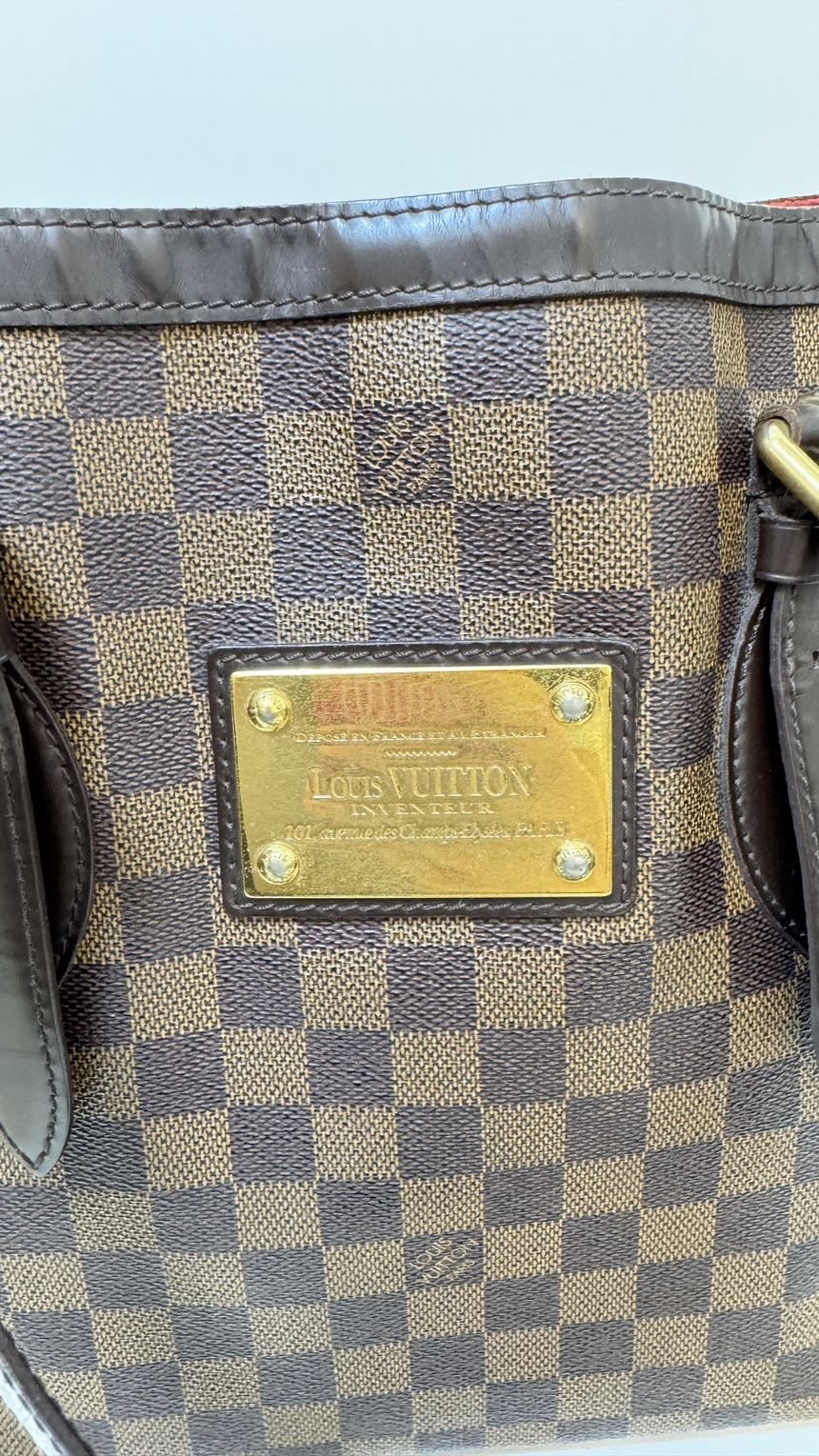 Louis Vuitton Damier Ebene Hampstead Shoulder Bag in Brown