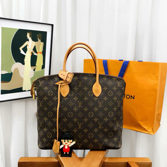 Louis Vuitton Lock It Tote Bag Monogram Canvas Brown Tote