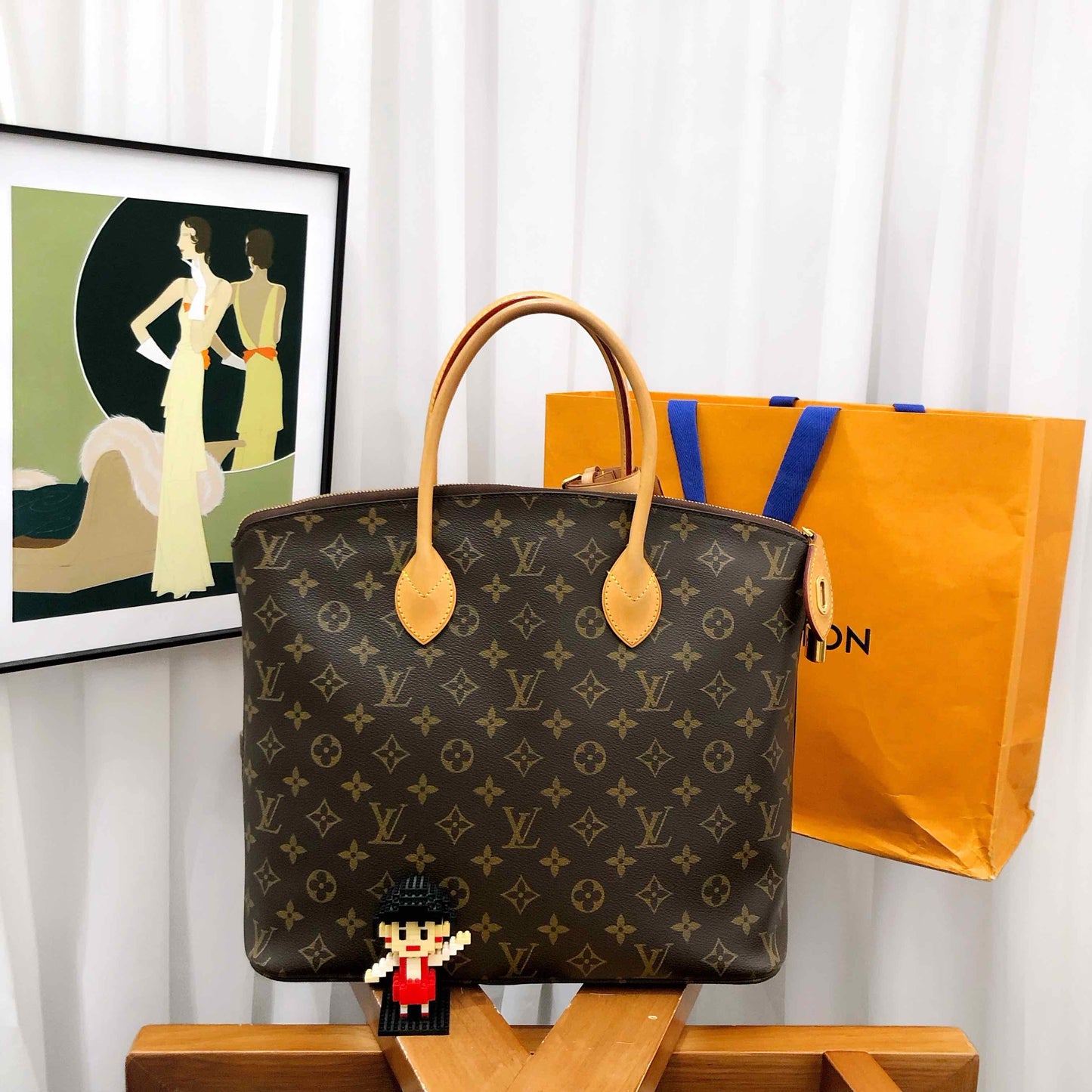 Louis Vuitton Lock It Tote Bag Monogram Canvas Brown Tote