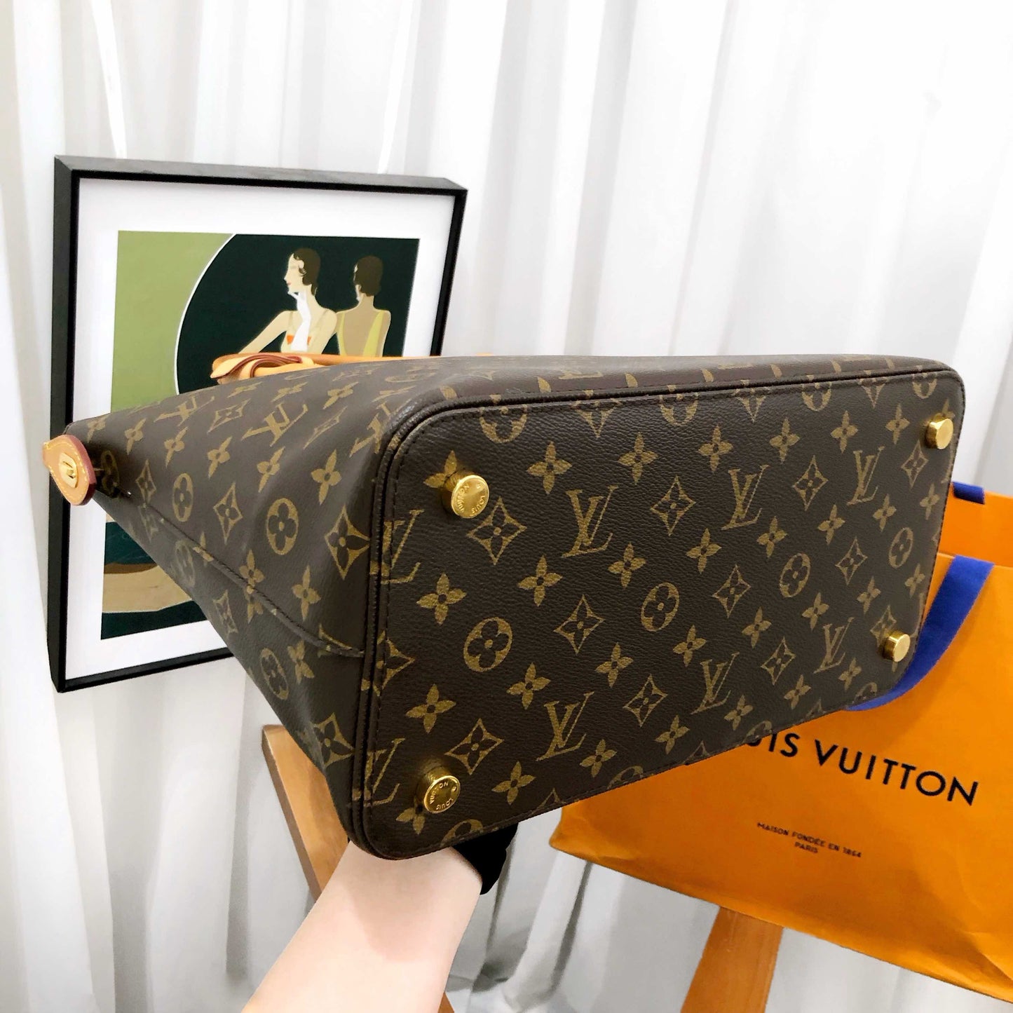 Louis Vuitton Lock It Tote Bag Monogram Canvas Brown Tote