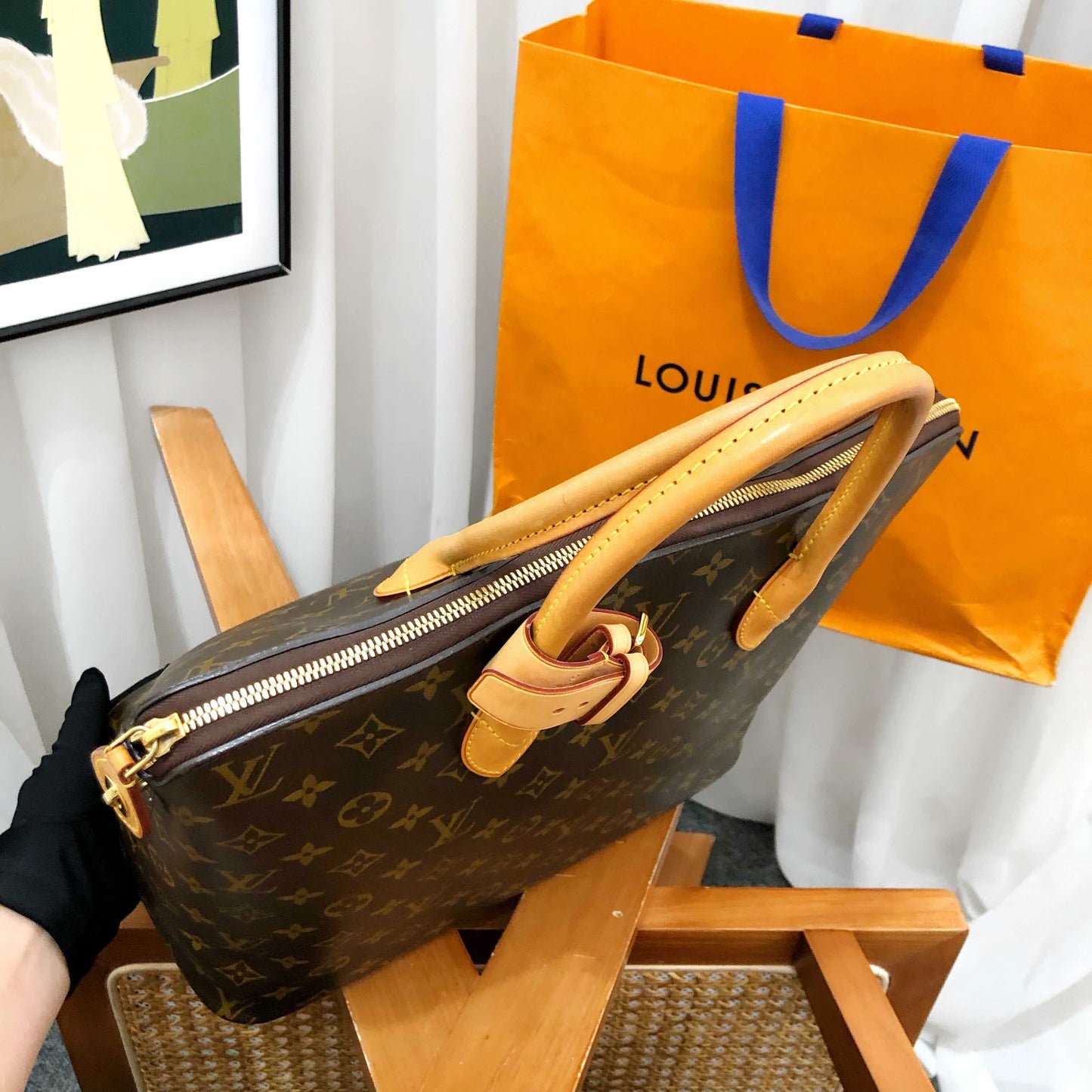 Louis Vuitton Lock It Tote Bag Monogram Canvas Brown Tote