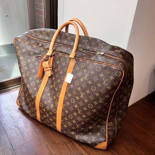 Preloved Louis Vuitton Monogram Leather Travel Bag Brown Luggage AF871