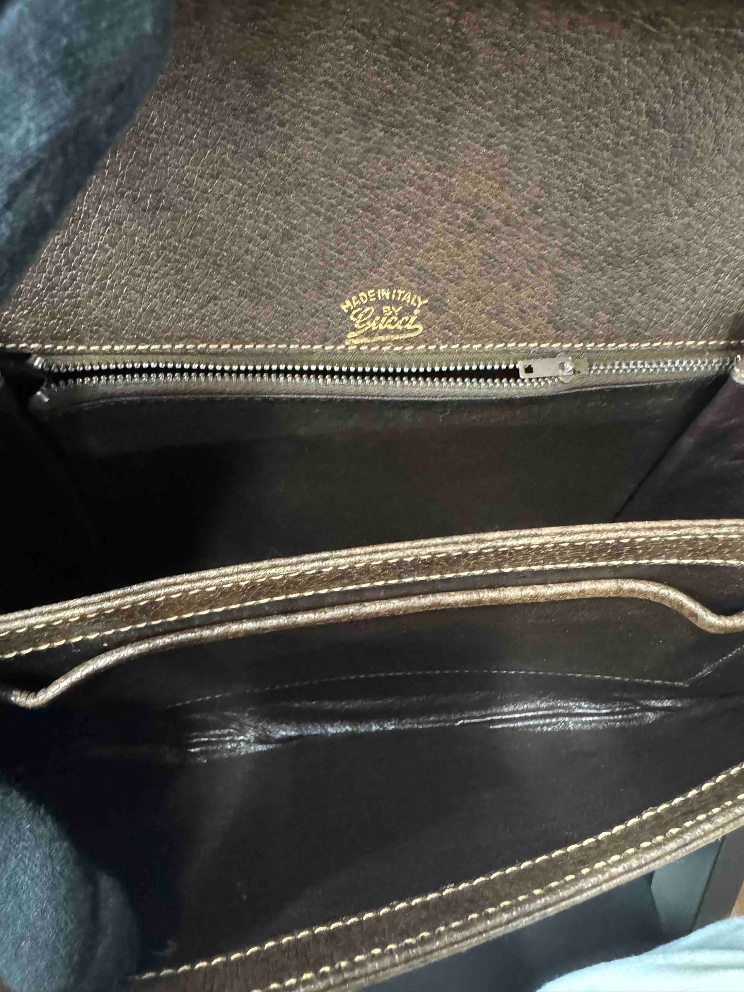 Gucci Vintage Shoulder Bag RE56935900 Brown Leather
