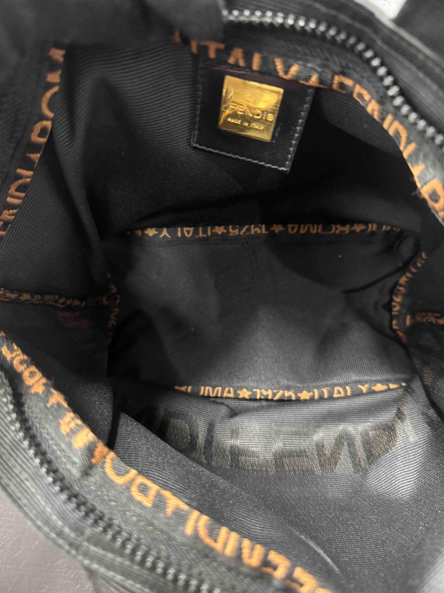 Fendi Vintage Nylon Tote Bag Black RE57816600