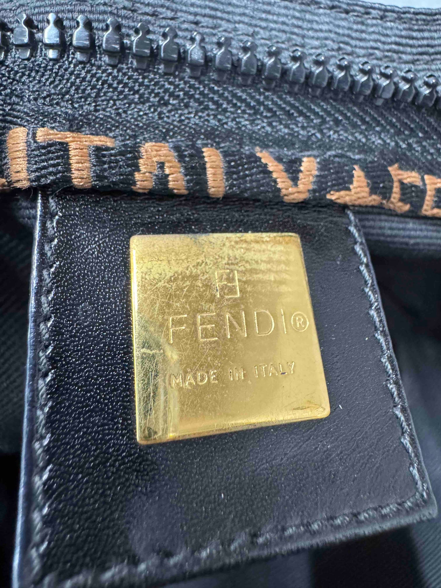 Fendi Vintage Nylon Tote Bag Black RE57816600