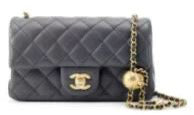 Chanel Small Quilted Leather Shoulder Bag in Black