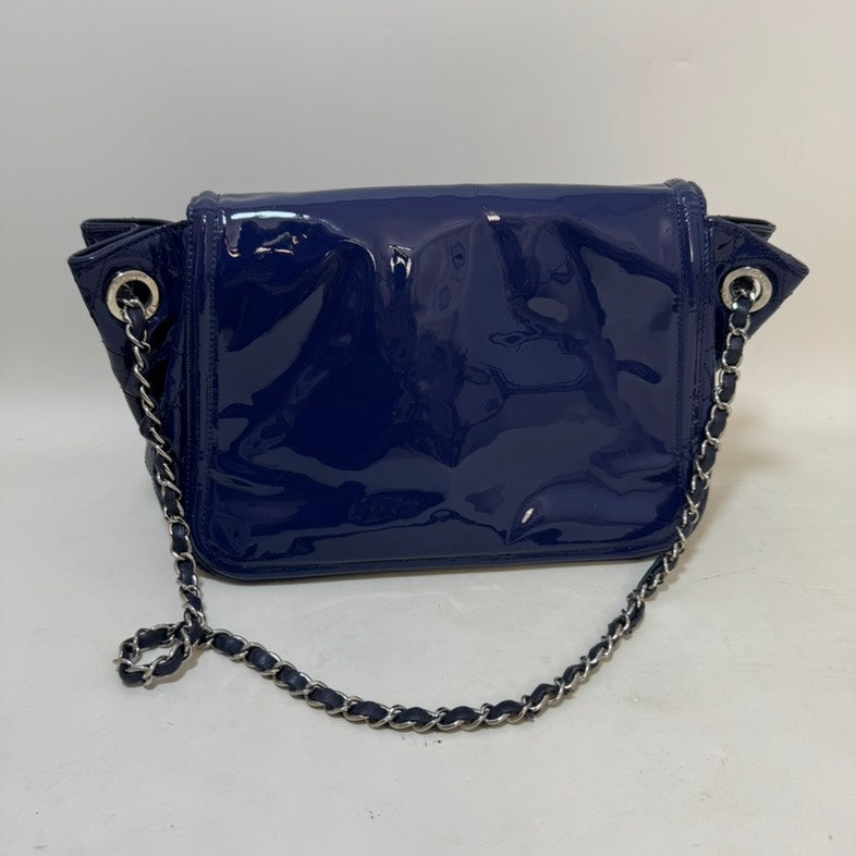 Chanel Timeless Navy Patent Leather Shoulder Bag - ChanelBag