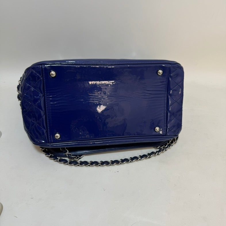 Chanel Timeless Navy Patent Leather Shoulder Bag - ChanelBag