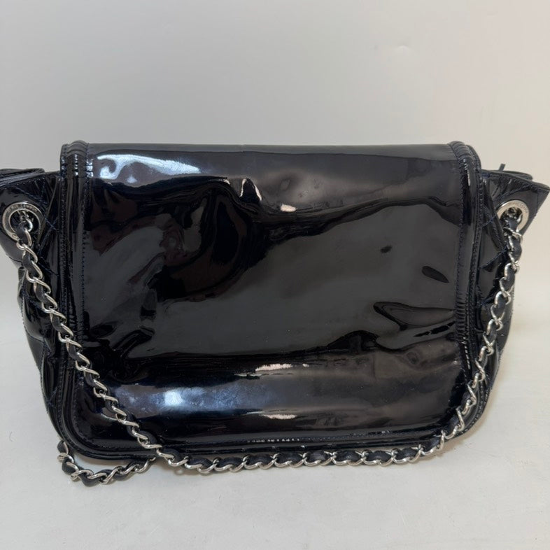 Chanel Patent Leather Black Shoulder Bag
