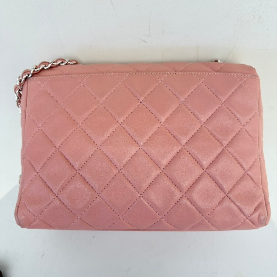 Chanel Lambskin Single Flap Bag Pink Shoulder Bag IW