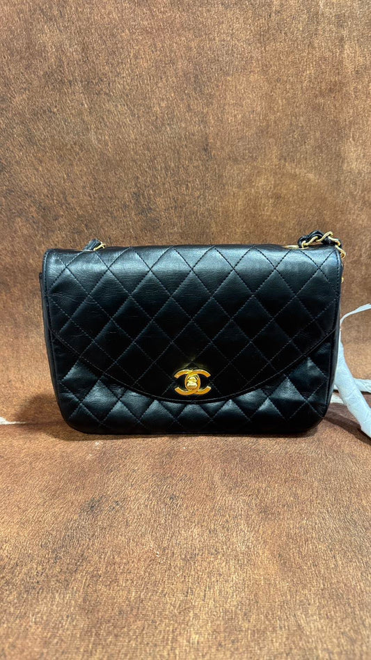 Chanel Vintage Black Flap Bag - Leather Shoulder Bag