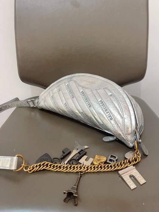 Balenciaga Silver Chain Shoulder Bag