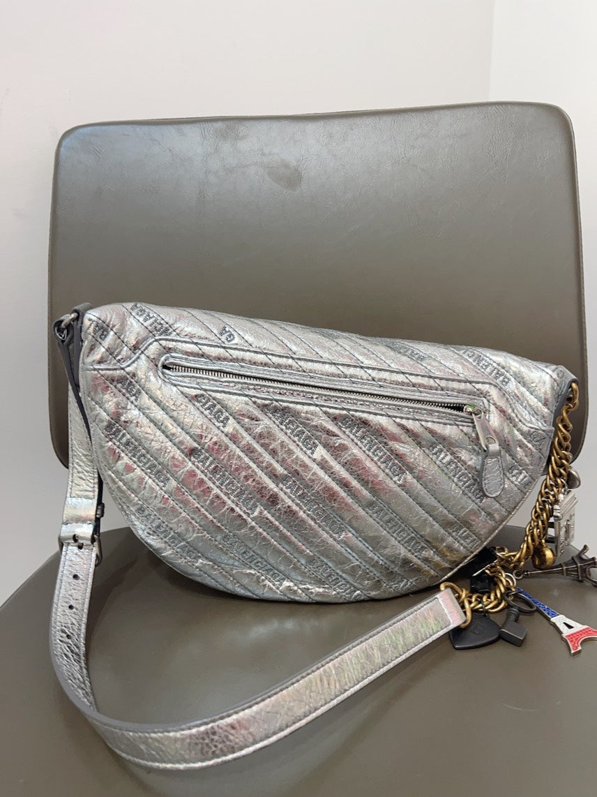Balenciaga Silver Chain Shoulder Bag
