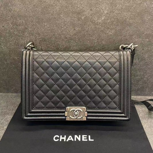 Chanel Leboy Bag Black Leather Shoulder Bag
