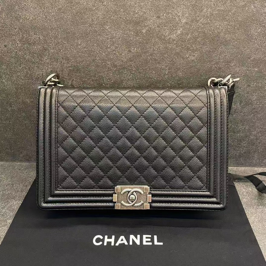 Chanel Leboy Bag Black Leather Shoulder Bag