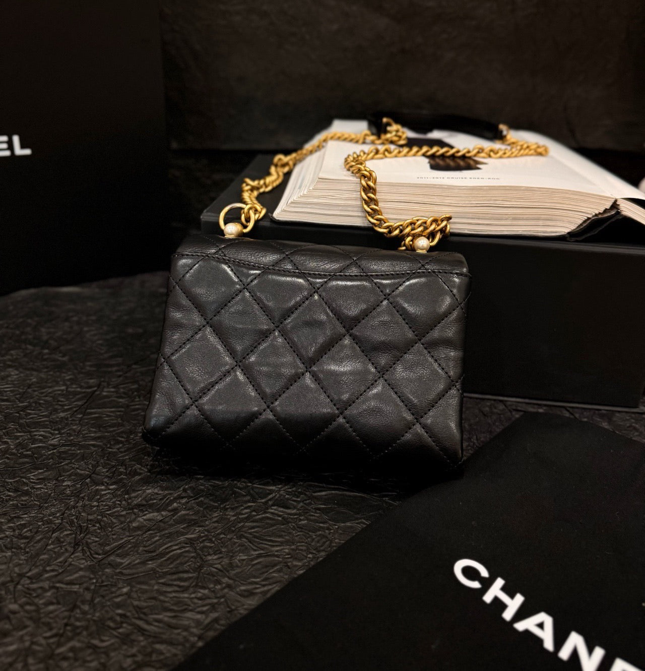 Chanel Limited Edition Mini Flap Bag Black Leather Shoulder Bag