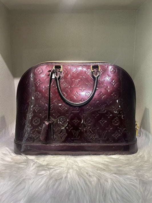 Louis Vuitton Amarante Vernis Alma PM Bag - Burgundy, Top Handle