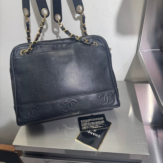 Chanel Black Quilted Leather Shoulder Bag - Preloved, Great Condition