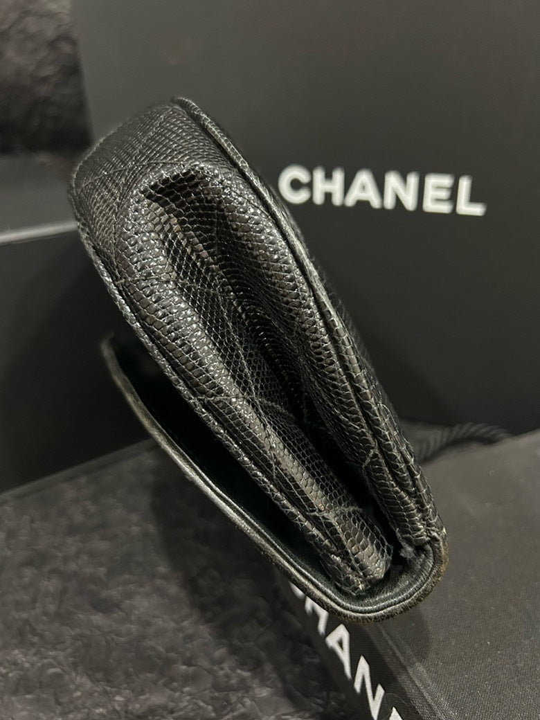 Chanel Quilted Black Leather Saddle Bag