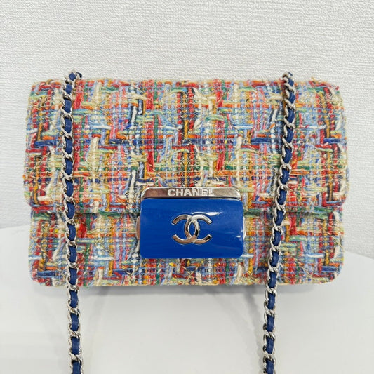 Preloved Chanel Tweed Single Flap Bag FM0015 - Multicolor Shoulder Bag