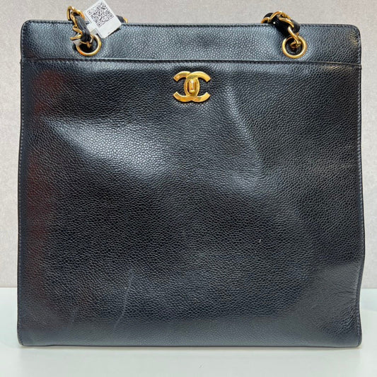CHANEL Classic Black Leather Shoulder Bag