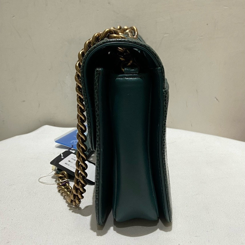 Chanel Lizard Skin Flap Bag Green Shoulder Bag