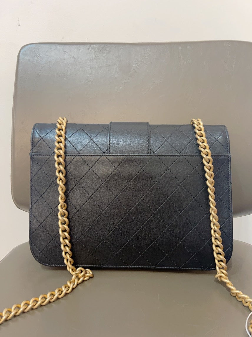 Chanel Flap Bag Black Leather Shoulder Bag