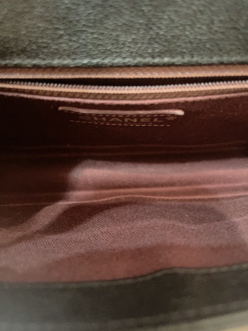 Chanel Flap Bag Black Leather Shoulder Bag