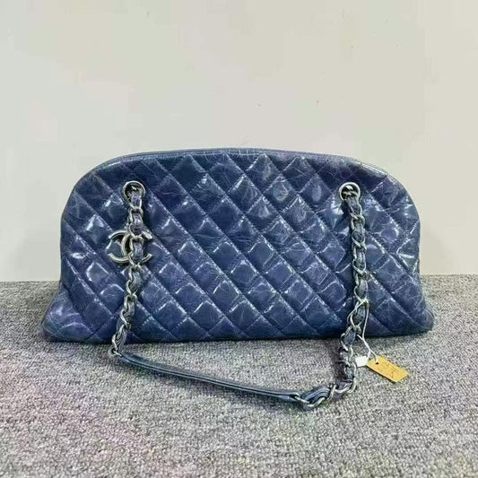 Chanel Preloved Bag BCQ Blue Quilted Leather Shoulder Bag
