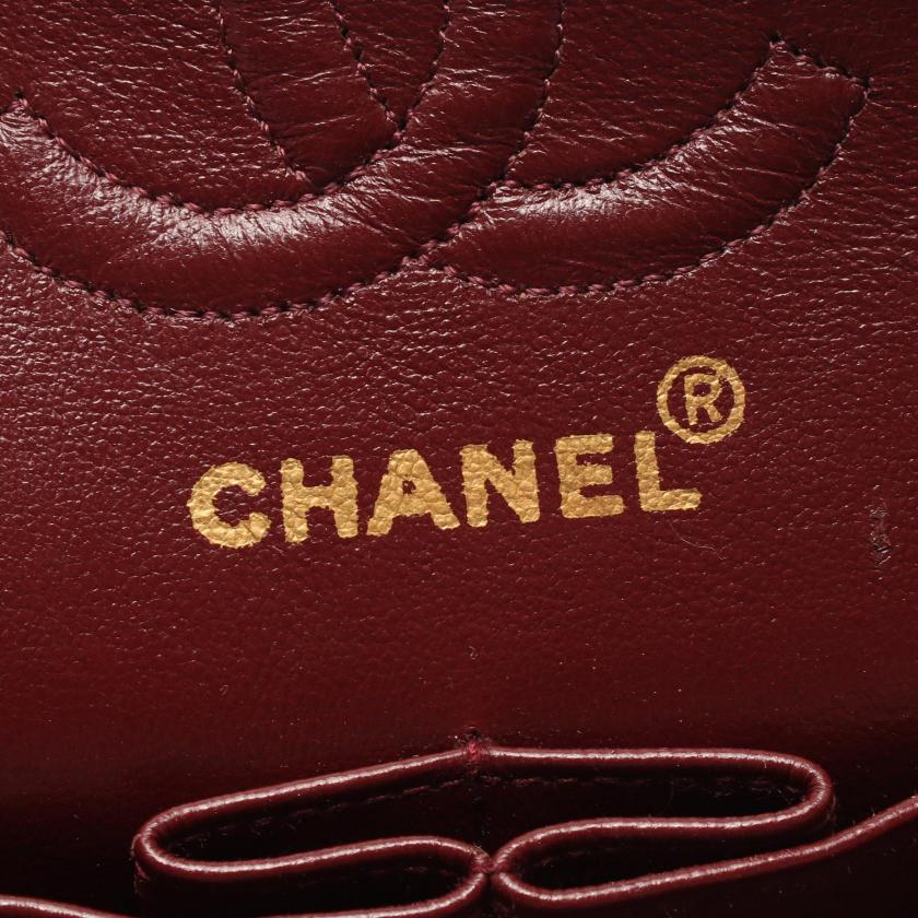 CHANEL Matelassé Double Flap Chain Shoulder Bag Lambskin Black Gold Hardware Vintage