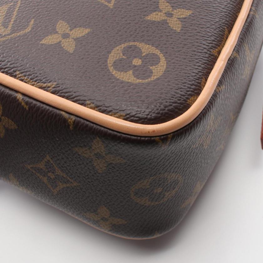 LOUIS VUITTON Monogram Heart Shoulder Bag Brown PVC Leather