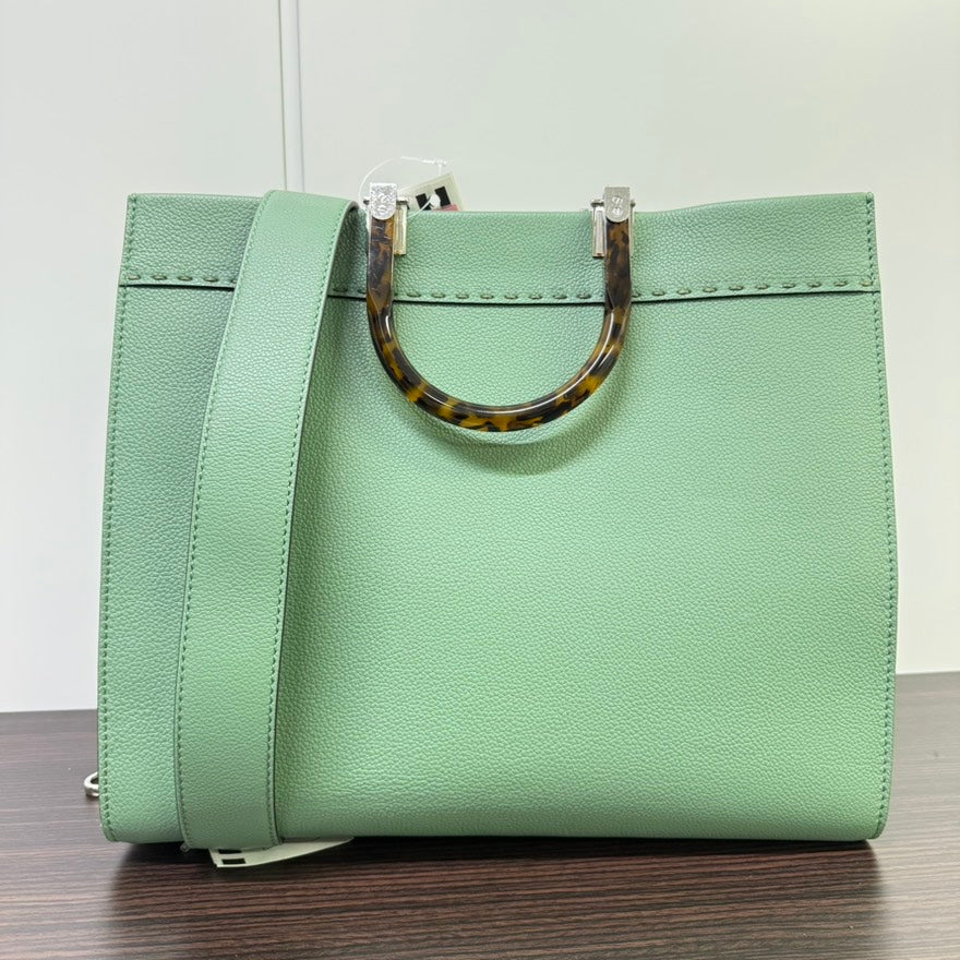Fendi Sunshine Calfskin 2way Green Tote Bag LB113862