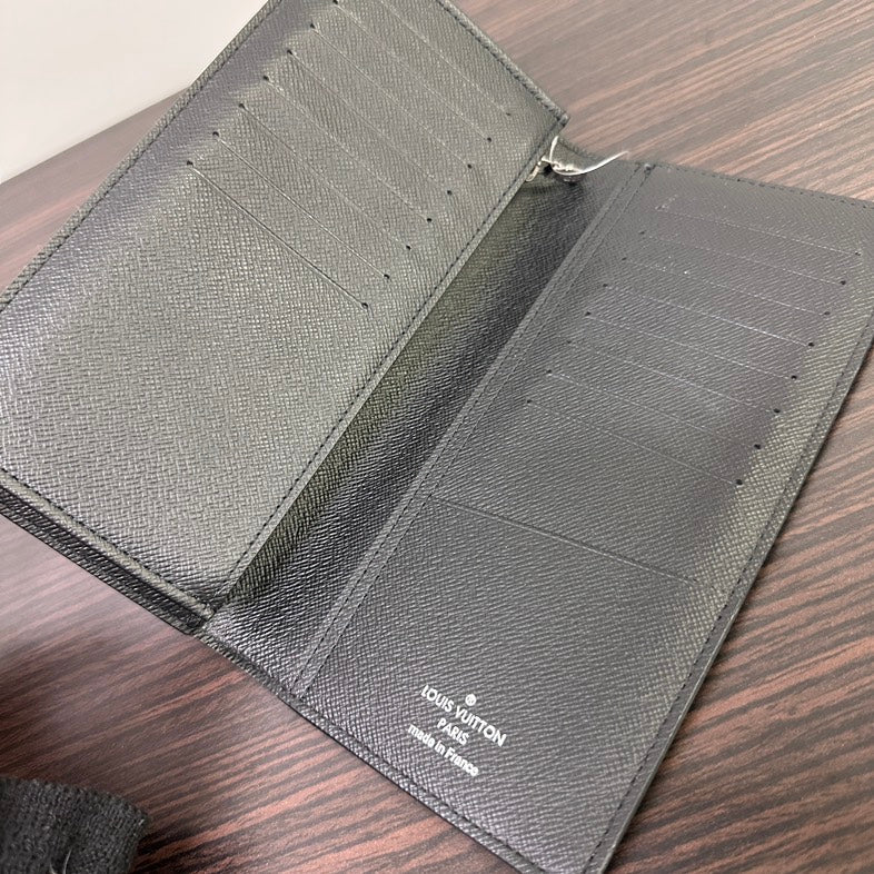 Pre-loved Louis Vuitton Monogram Eclipse Long Fragment Wallet Black