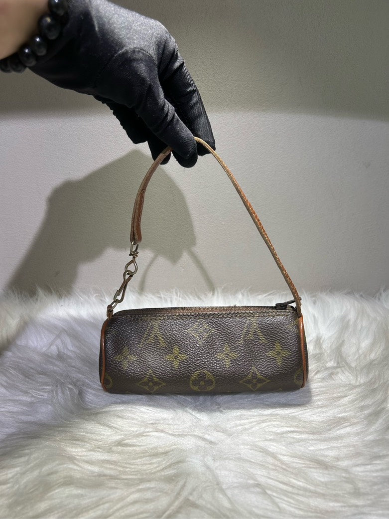 Louis Vuitton Monogram Pochette Accessoires Brown Leather Shoulder Bag