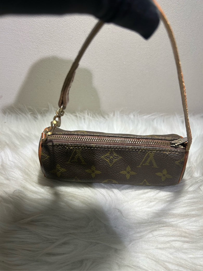 Louis Vuitton Monogram Pochette Accessoires Brown Leather Shoulder Bag