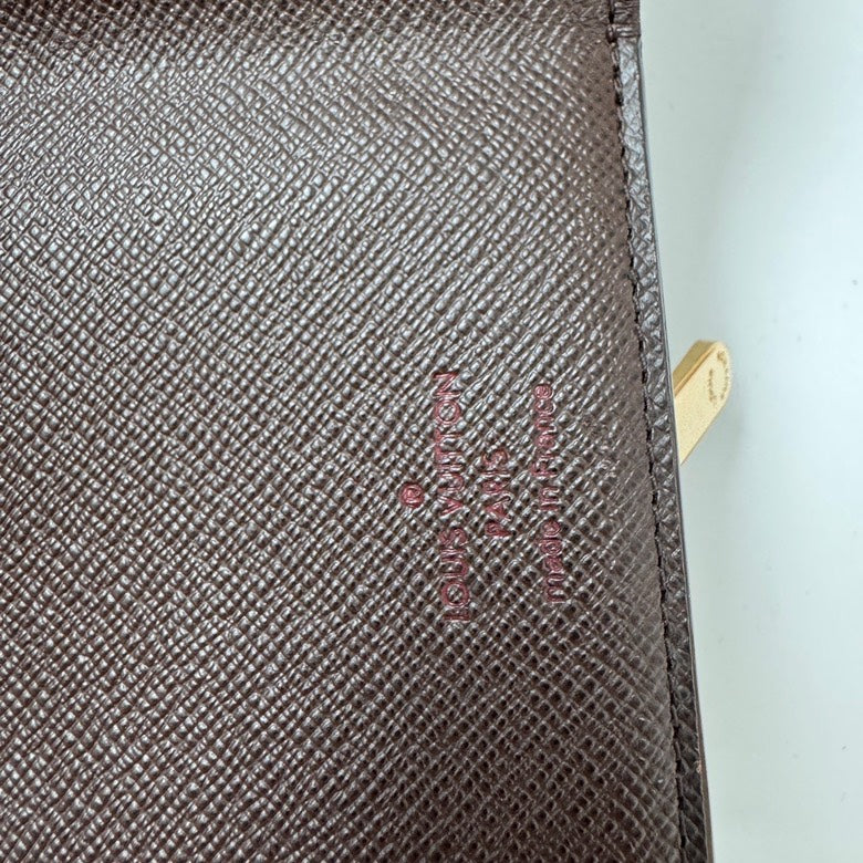 LOUIS VUITTON Damier Ebene Compact Wallet Brown Wallet