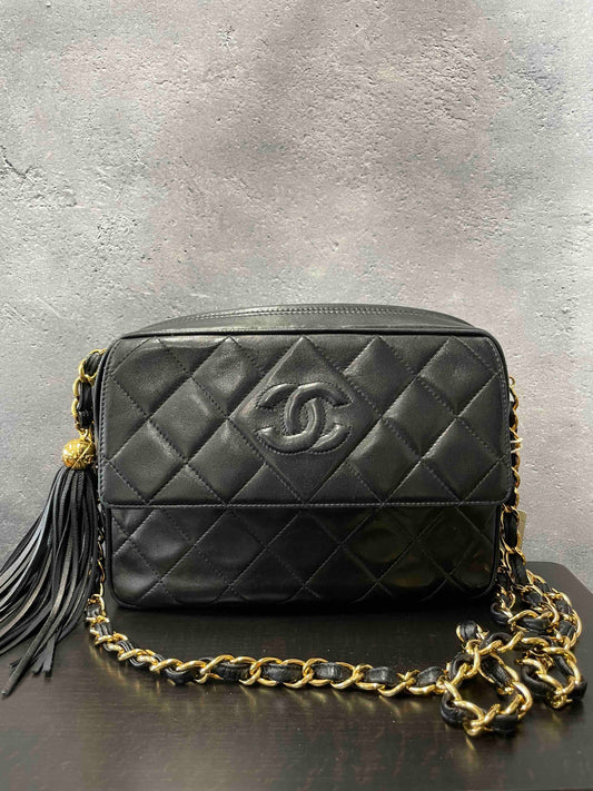 Chanel Vintage Black Camera Bag RE445387000 – Leather Shoulder Bag