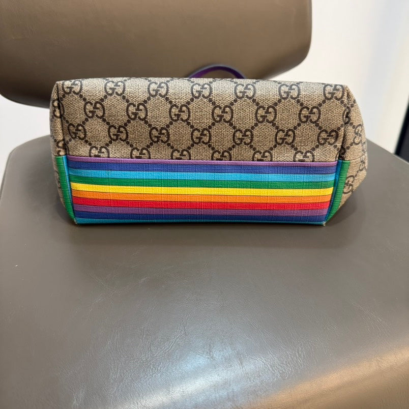 Gucci Rainbow GG Canvas Mini Tote Bag - Colorful Designer Handbag
