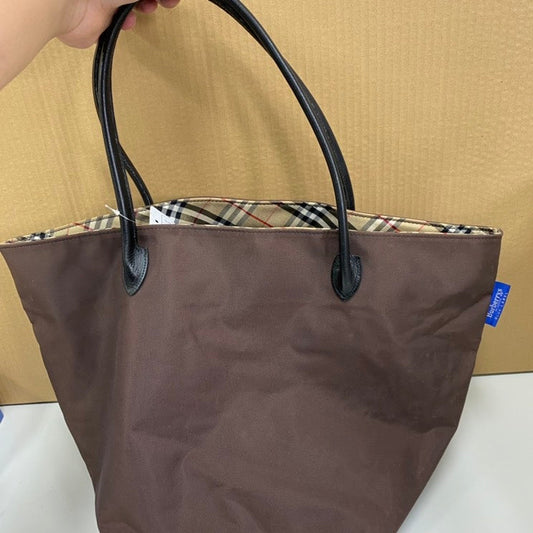 Burberry Vintage Check Brown Tote Bag - Preloved Condition