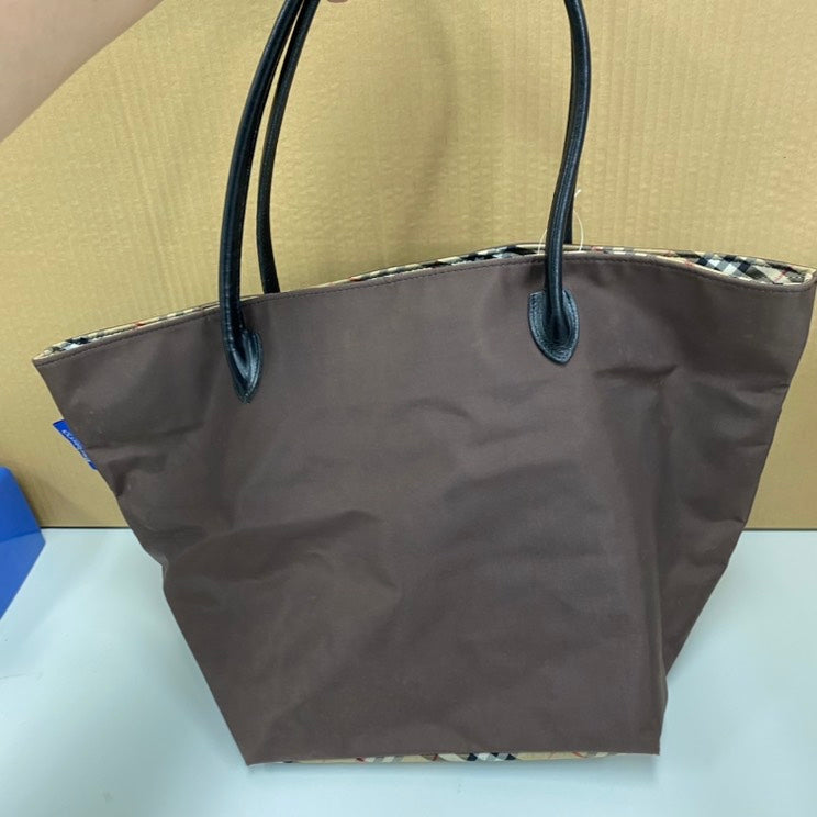 Burberry Vintage Check Brown Tote Bag - Preloved Condition