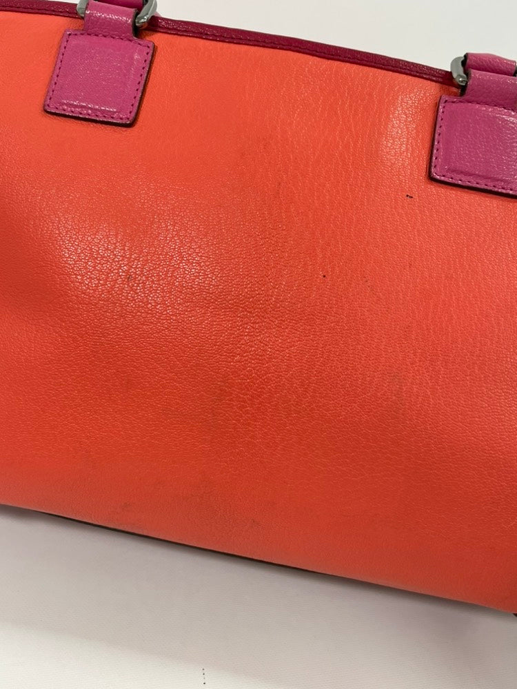 LOEWE Orange Pink Leather Top Handle Bag
