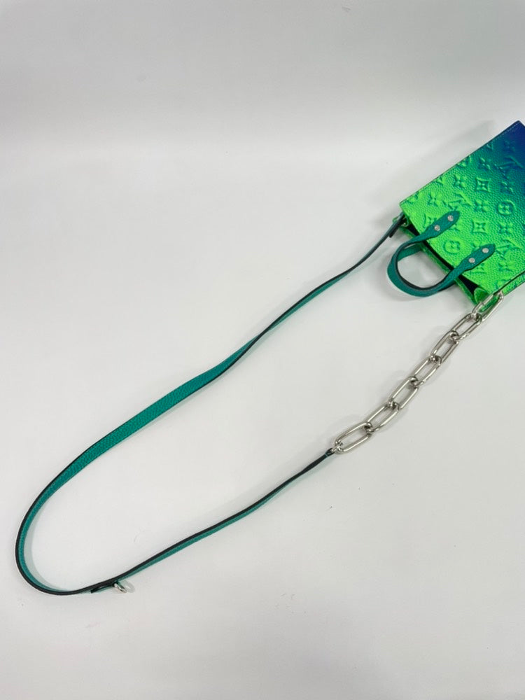 Louis Vuitton Sac Plat XS 2way Bag Ombre Green Leather Mini Crossbody
